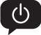 speech bubble with power symbol